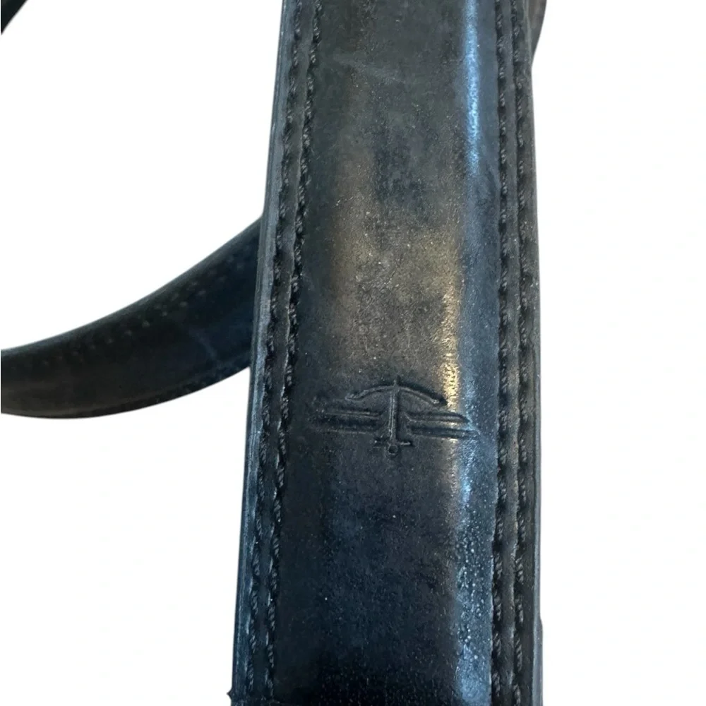 Docker Leather Belt - Mens Size 38/95 - Black Silver Buckle